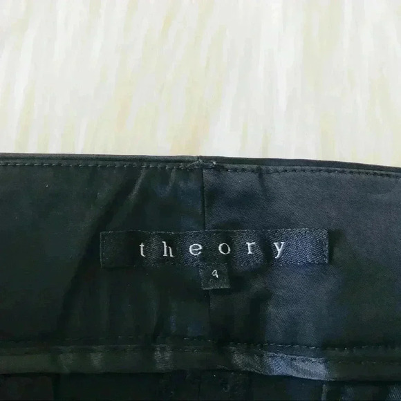 Theory Slick Slim Straight Leg Pants Sz 4 - Picture 4 of 6